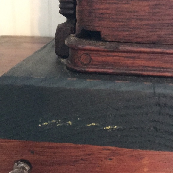 Restored Vintage Sewing Machine Drawer organizer w/ Glass knobs. Refurbished. - Picture 11 of 16